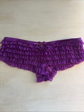 Playboy official purple ruffle boy short